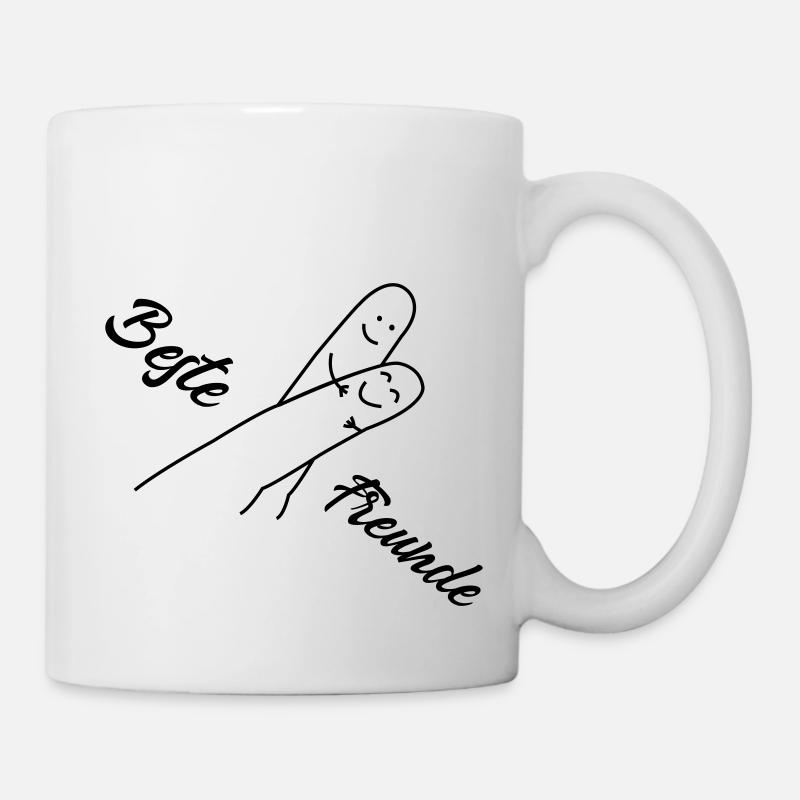 beste freunde - Tasse - Weiß