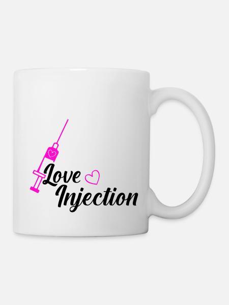 love injection - Tasse - Weiß