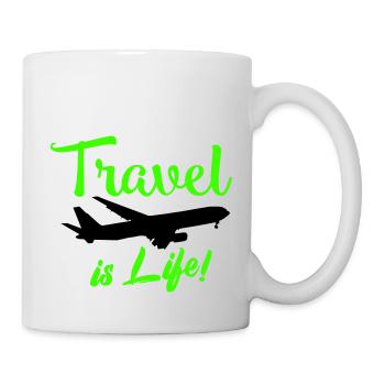 travel is life - Mug - white - Right