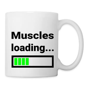 Conception amusante pour les muscles sportifs Chargement de la barre de blague - Mug blanc - blanc - Droite
