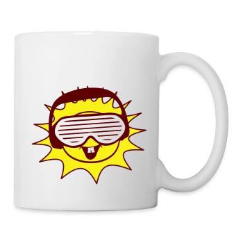Party Sun Summer Fun Face Cool Music Club - Mug - white - Right