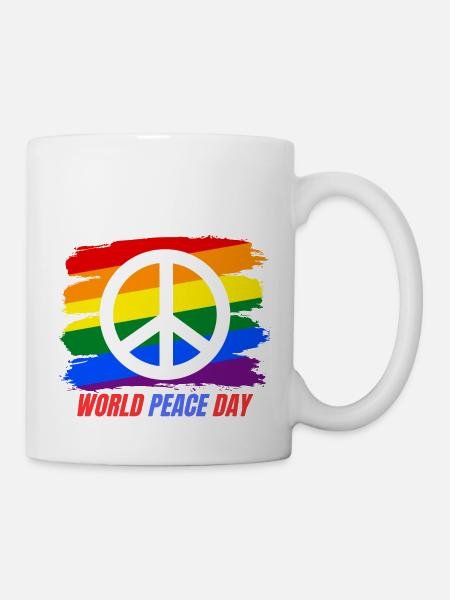 world peace day 2024 - Tasse - Weiß