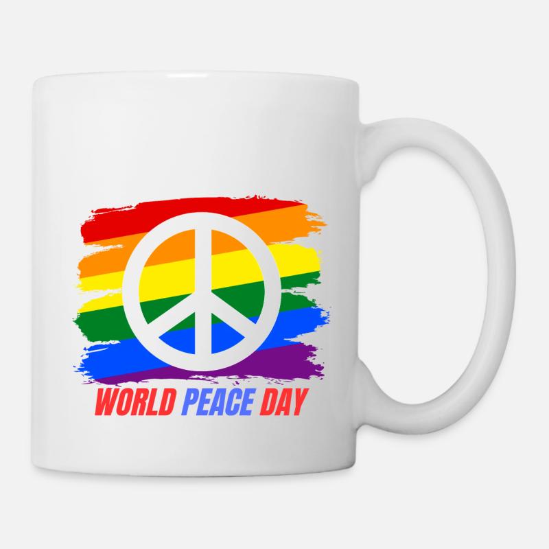 world peace day 2024 - Tasse - Weiß