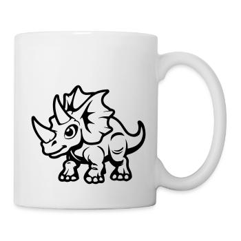 dinosaure Triceratops - Mug blanc - blanc - Droite