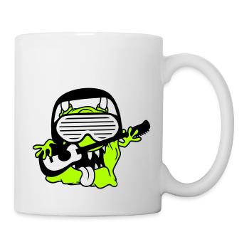 Cool Party Monster Alien Plays Guitar Music - Mug - white - Right