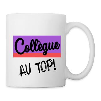 KOLLEGE. ANFANGEN. BESCHÄFTIGUNG. HUMOR. MANAGER. CHEF - Tasse - Weiß - Rechts