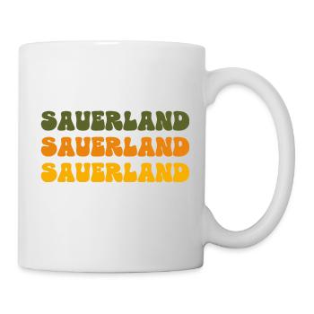 Schriftzug Sauerland - Tasse - Weiß - Rechts