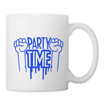 Logo de l’équipe Party Time Célébrez les amis de l’équipe - Mug blanc - blanc - Droite