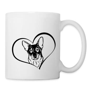 Berger allemand dans le cœur - Mug blanc - blanc - Droite