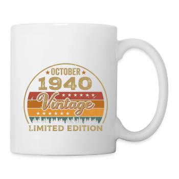 Cadeau d’anniversaire vintage octobre 1940 - années 1940 - Mug blanc - blanc - Droite