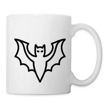 Contour de chauve-souris mystique pour Halloween - Mug blanc - blanc - Droite