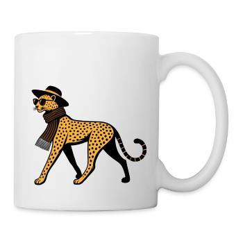 Leoparden-Chic - Tasse - Weiß - Rechts