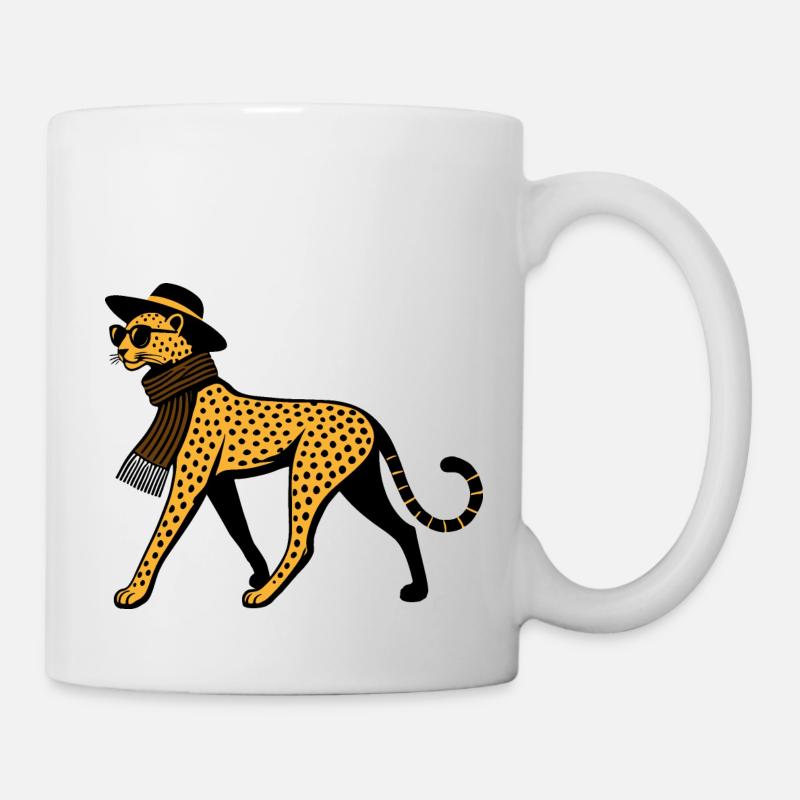 Leoparden-Chic - Tasse - Weiß
