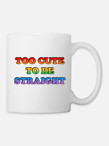Too cute to be straight - Mug - white
