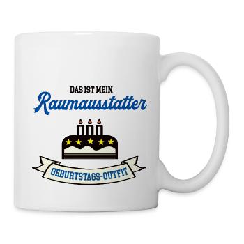 Geburtstag Raumausstatter Raumausstattung Designer - Tasse - Weiß - Rechts