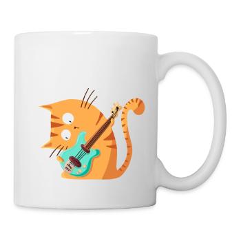 CatGuitare - Mug blanc - blanc - Droite