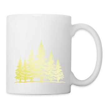 Arbre de la forêt Or - Mug blanc - blanc - Droite