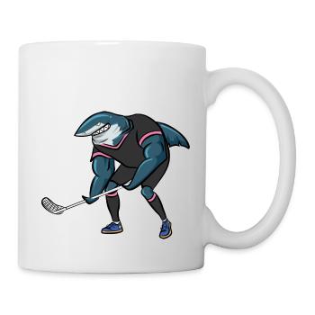Floorball Ballsport Innebandy Unihockey - Tasse - Weiß - Rechts