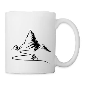 Mountainbike Sport Fahrrad - Tasse - Weiß - Rechts