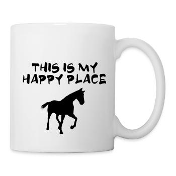 Pferde Sport Dressur Springreiten - Tasse - Weiß - Rechts