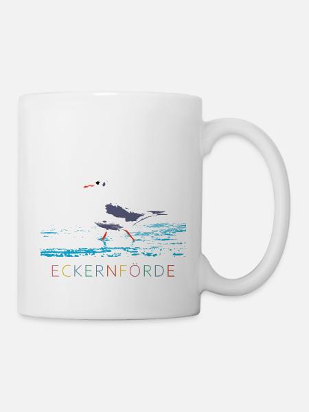 Möwe in Eckernförde - Tasse - Weiß