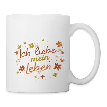 Ich liebe mein Leben - Tasse - Weiß - Rechts
