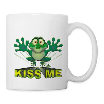 Küss mich Kröte - Tasse - Weiß - Rechts