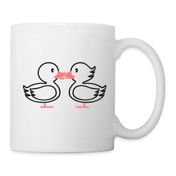 Enten Kuss Linie - Tasse - Weiß - Rechts