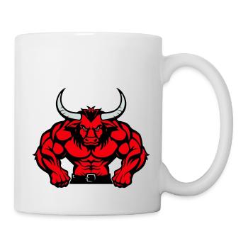 stier tier - Tasse - Weiß - Rechts