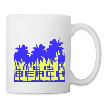 La vie est un dicton de plage - Mug blanc - blanc - Droite