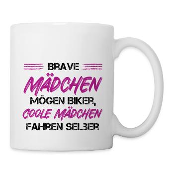 Good Girls – Fortes sur deux roues - Mug blanc - blanc - Droite