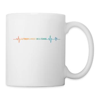 Retro-Herzschlag, Seelenbalance - Tasse - Weiß - Rechts