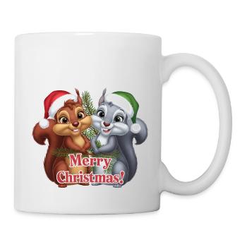 Merry Christmas Squirrel Christmas Cute - Mug - white - Right