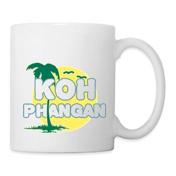 Vollmond Palme K8h Phangan - Tasse - Weiß - Rechts