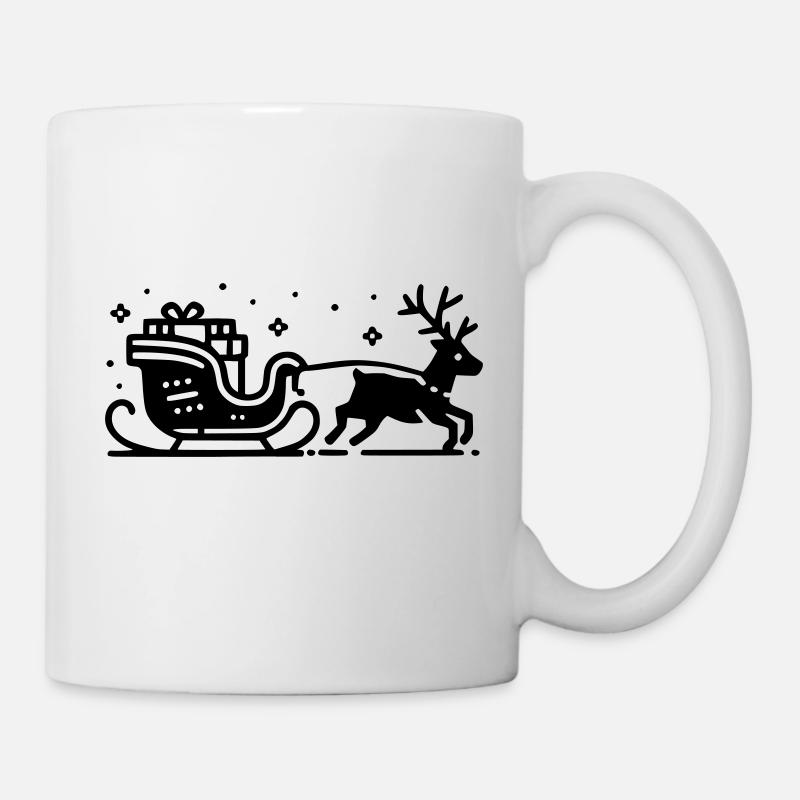 Traîneau à rennes - Mug blanc - blanc