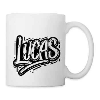Lucas Surname First name Graffiti - Mug - white - Right
