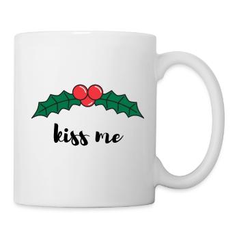 Embrasse-moi - sous le gui - Mug blanc - blanc - Droite