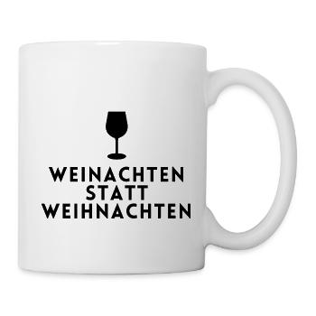 WEINachten statt Weihnachten - Tasse - Weiß - Rechts