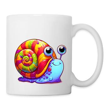 Schnecke - Tasse - Weiß - Rechts