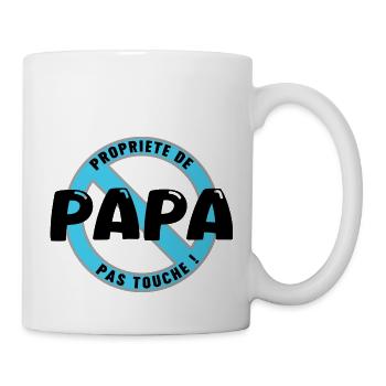 Propriété de papa, noir - Mug blanc - blanc - Droite