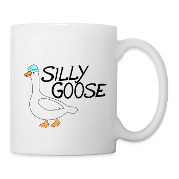 silly goose with funny hat - Mug - white - Right