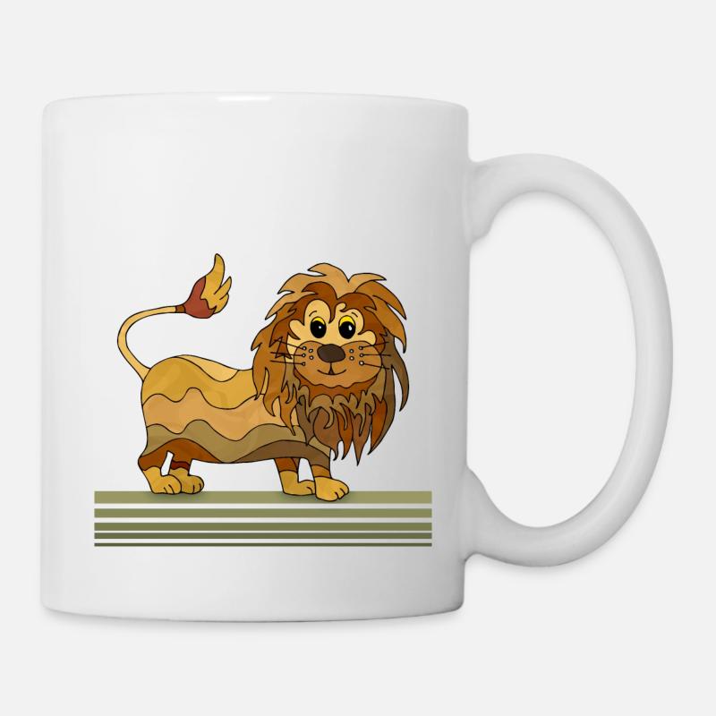 Löwe - Tasse - Weiß