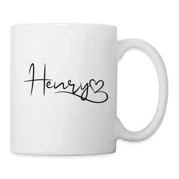 Henry Last Name First Name Heart Decor - Mug - white - Right
