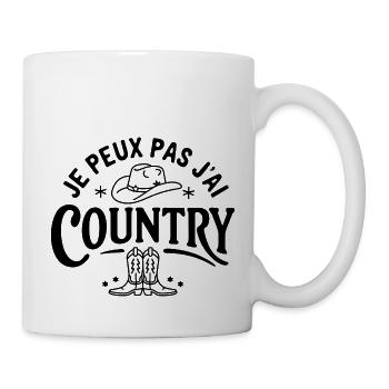 Ich kann nicht, ich habe Land - Tasse - Weiß - Rechts