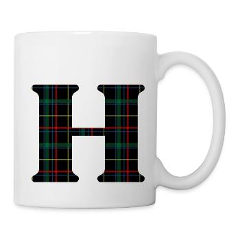 Monogram h scottish tartan - Mug - white - Right