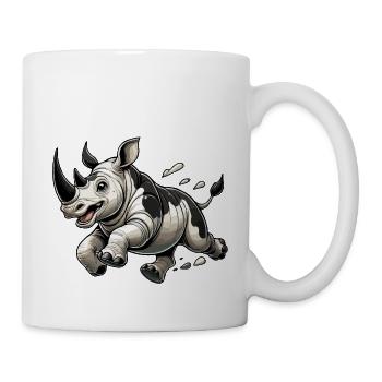 Rhinoceros Running - Mug - white - Right