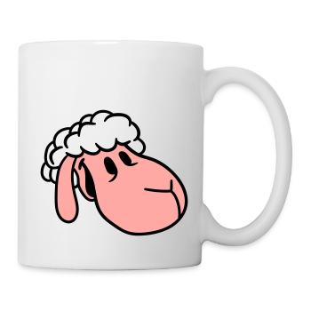 Sheep Face Head Cute Cute Lamb Cool Comic - Mug - white - Right