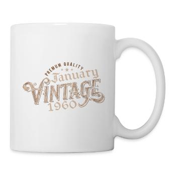 January 1960 | 1960 January Vintage Birthday - Mug - white - Right
