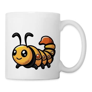 Wurm Comic - Tasse - Weiß - Rechts