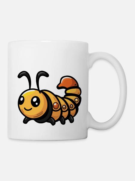 Wurm Comic - Tasse - Weiß